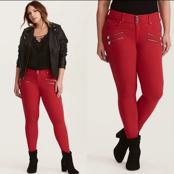 torrid Denim - Torrid stretch jegging with zippers